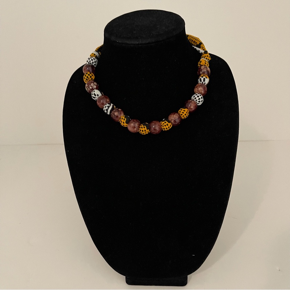 Classic Brown and Black Amber Necklace